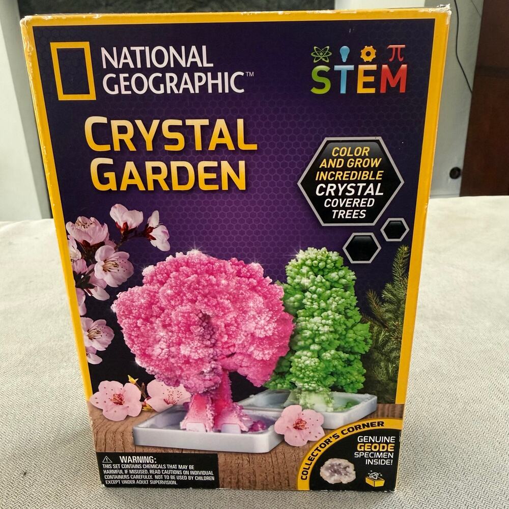 National Geographic STEM Crystal Garden Growing Kit Crystal Trees NEW